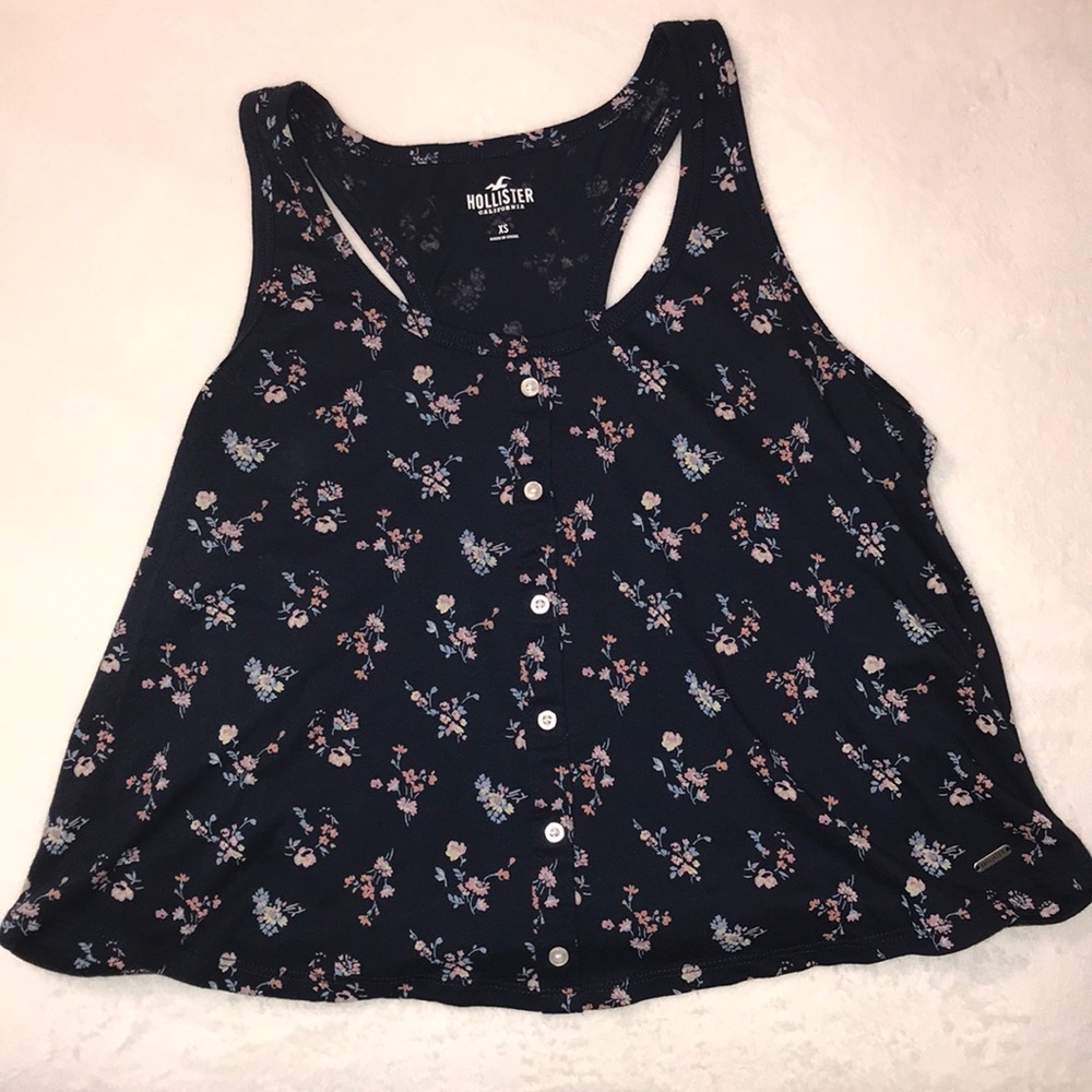 Hollister floral flowy tank top